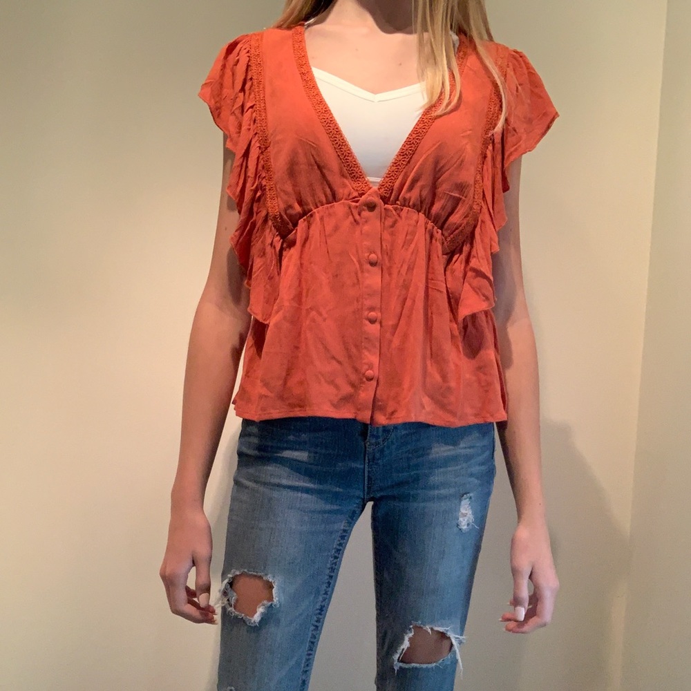 FOREVER 21 ORANGE TOP!